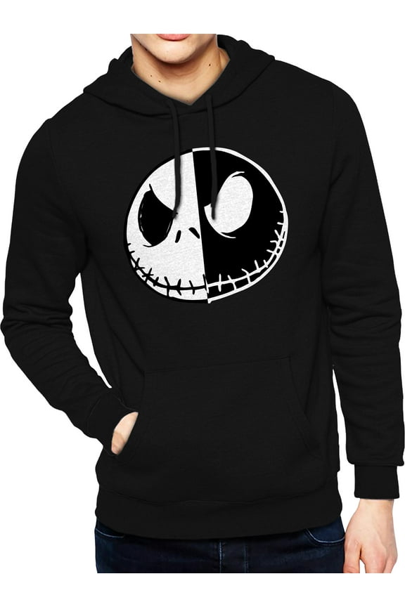 Disney Nightmare Before Christmas Men's and Big Men's Jack Pullover Fleece Hoodie Sweatshirt, Sizes S-3XL