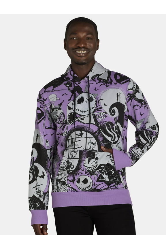 Disney Nightmare Before Christmas Men's and Men's Big & Tall Graphic Hoodie, Sizes S-3XL