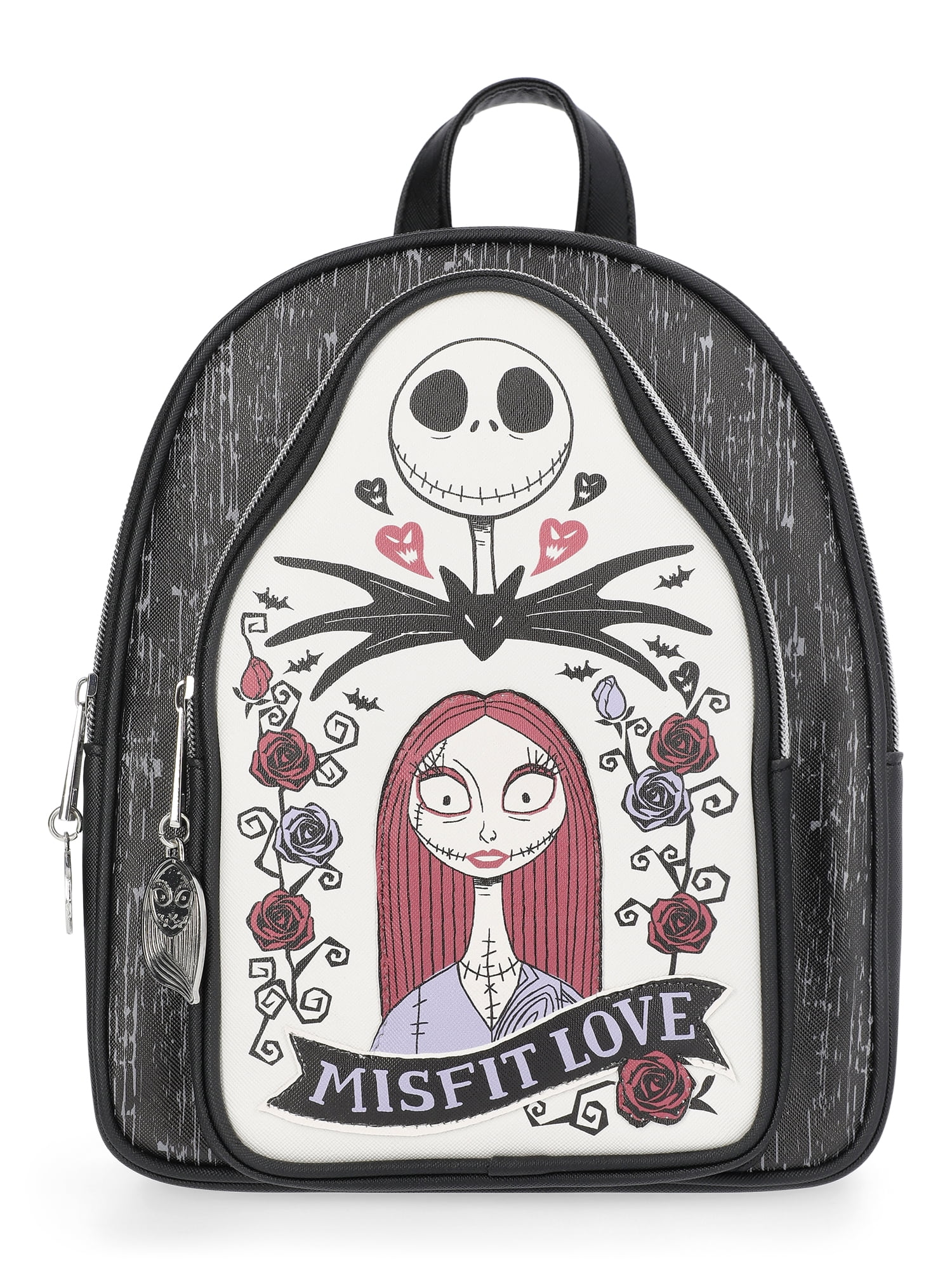 Disney Nightmare Before Christmas Misfit Love Women's 10" Mini Backpack, Black