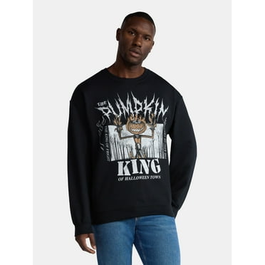 Disney Nightmare Before Christmas Pumpkin King Mens & Big Mens Graphic Fleece Sweatshirt, Sizes S-3XL