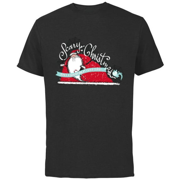 Disney Nightmare Before Christmas Sandy Claws - Short Sleeve Cotton T-Shirt for Adults - Customized-Black
