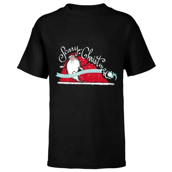 Disney Nightmare Before Christmas Sandy Claws - Short Sleeve T-Shirt for Kids - Customized-Black