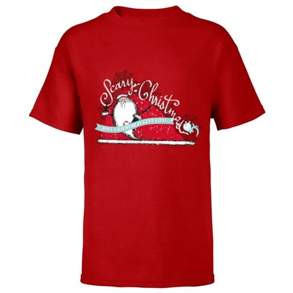 Disney Nightmare Before Christmas Sandy Claws - Short Sleeve T-Shirt for Kids - Customized-Red