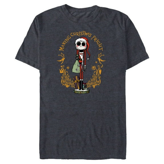 Disney Nightmare Before Christmas Santa Jack Nutcracker - Short Sleeve Blended T-Shirt for Adults - Customized-Navy Heather