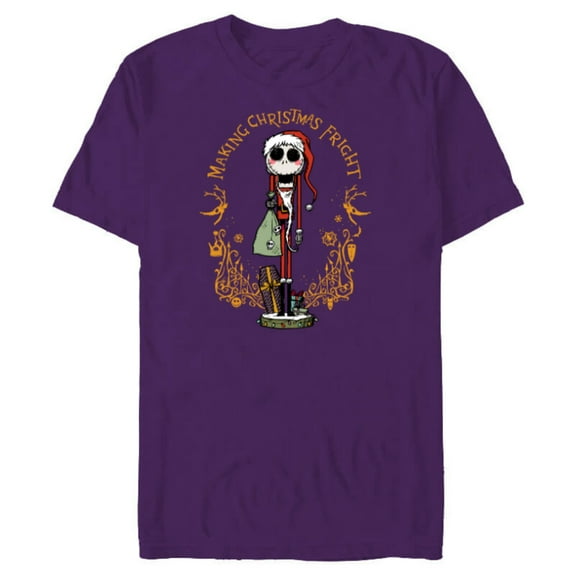 Disney Nightmare Before Christmas Santa Jack Nutcracker - Short Sleeve Blended T-Shirt for Adults - Customized-Purple