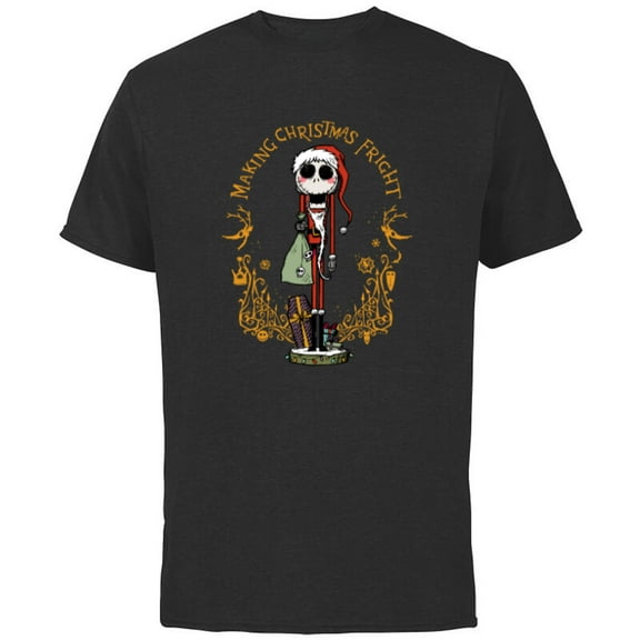 Disney Nightmare Before Christmas Santa Jack Nutcracker - Short Sleeve Cotton T-Shirt for Adults - Customized-Black