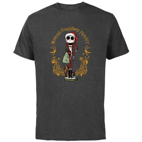 Disney Nightmare Before Christmas Santa Jack Nutcracker - Short Sleeve Cotton T-Shirt for Adults - Customized-Charcoal