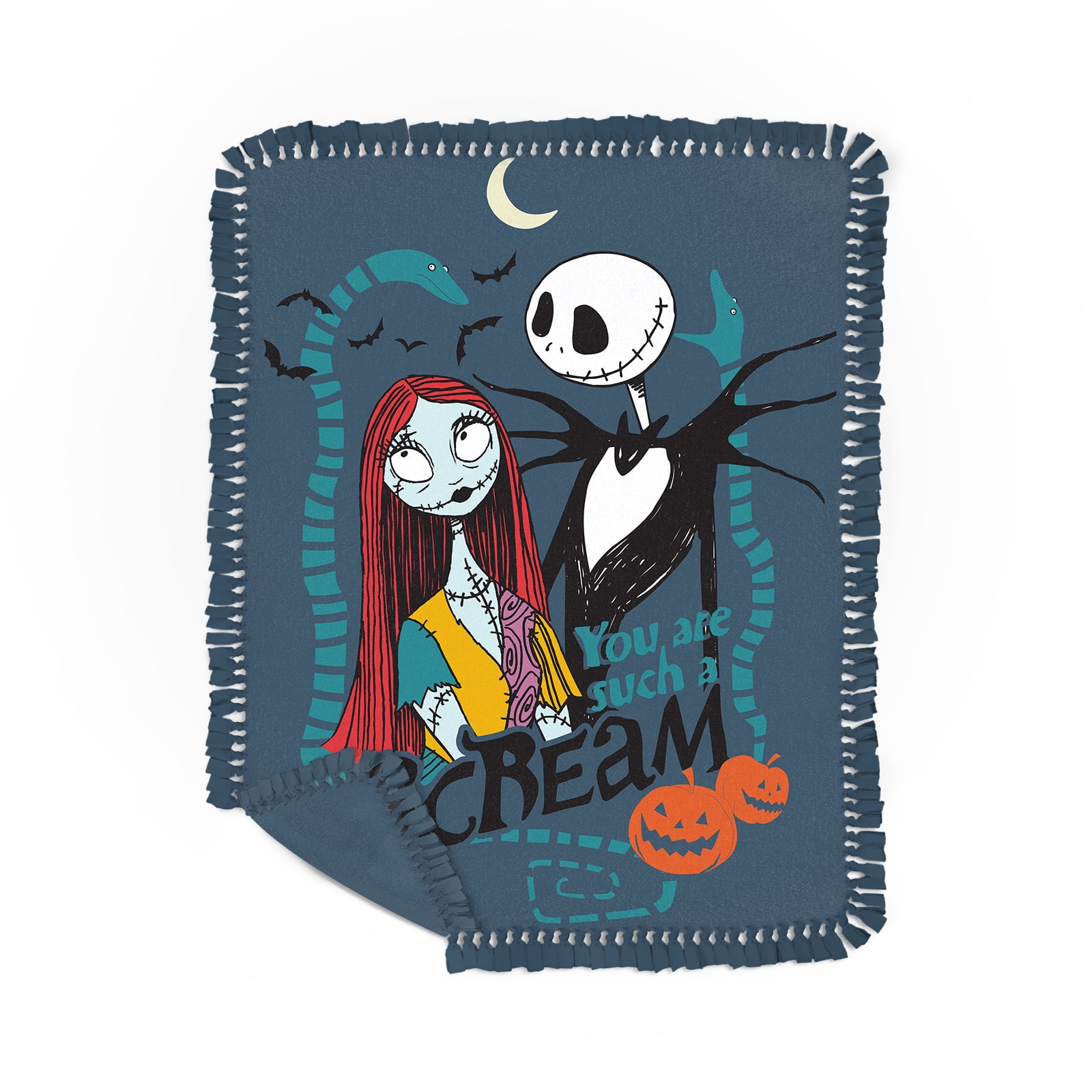 Disney Nightmare Before Christmas Scream Halloween No Sew Fleece Throw ...