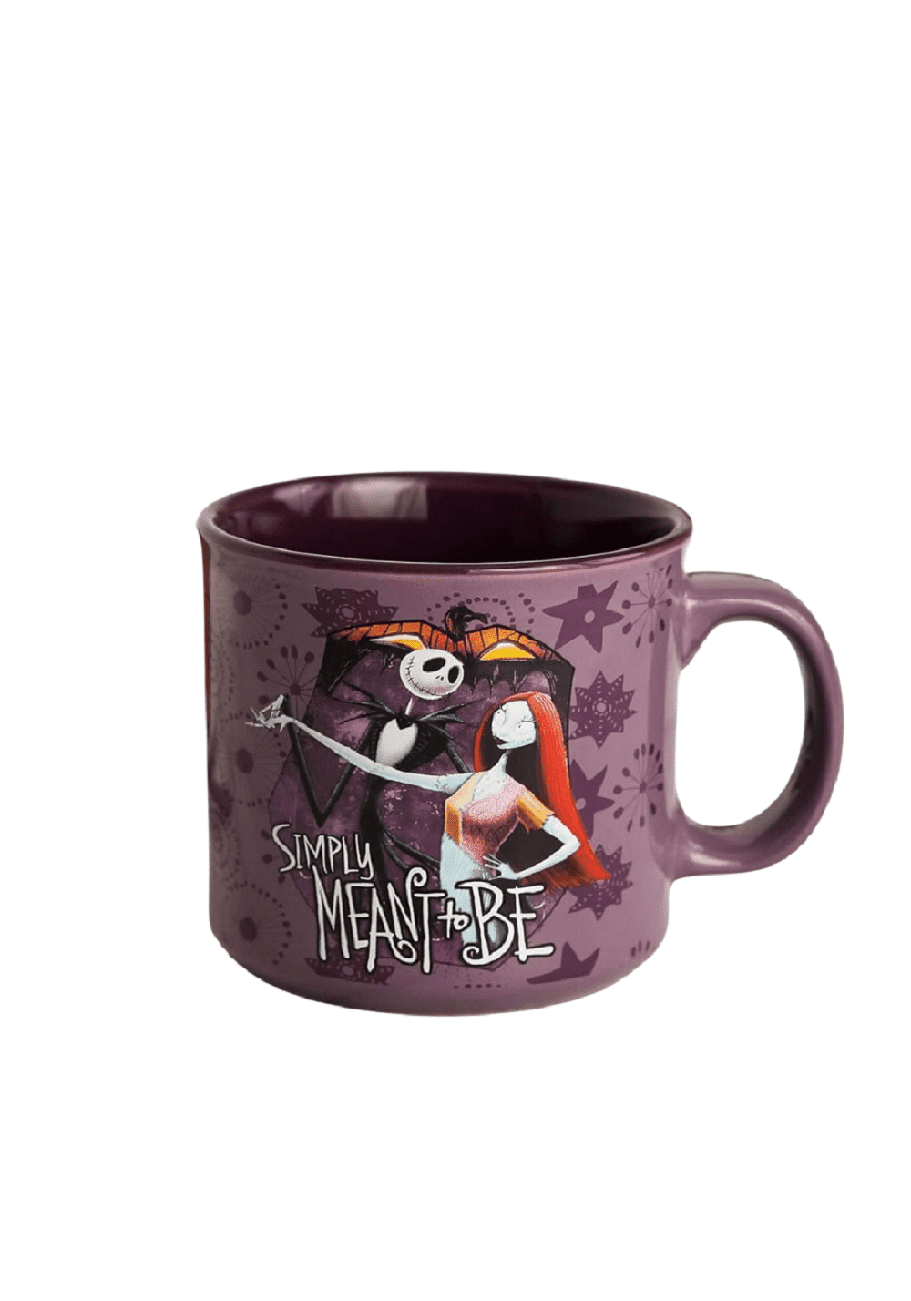 Silver Buffalo Disney "Nightmare Before Christmas" Simply Meant to Be Jack and Sally Ceramic Camper Mug, 20 Ounces