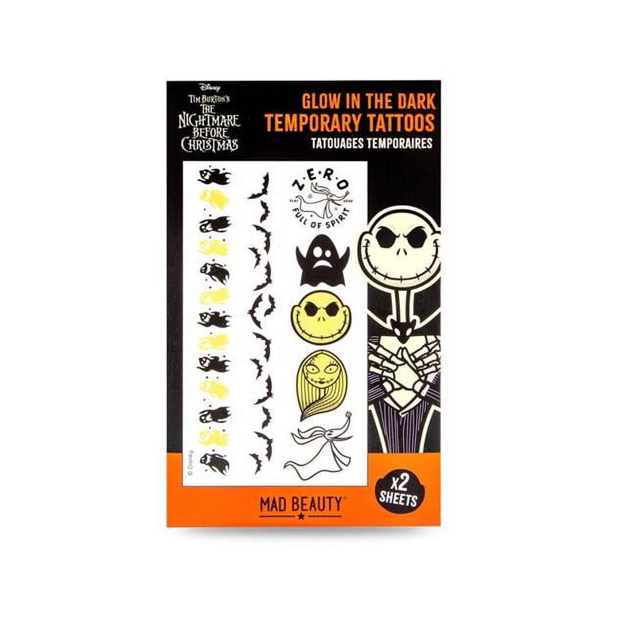 Disney Nightmare Before Christmas Temporary Tattoos, Black & Yellow ...