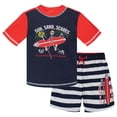 thumbnail image 1 of Disney Nightmare Before Christmas Toddler Boys' Short Sleeve Rash Guard and Swim Trunks Set Navy and Red Jack Skellington, 1 of 4