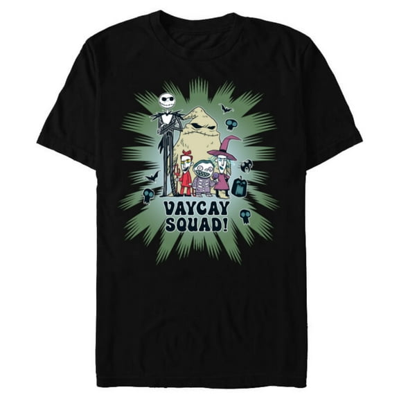 Disney Nightmare Before Christmas Trip Family Vacay Squad - Short Sleeve Blended T-Shirt for Adults - Customized-Black