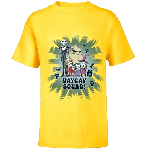 Disney Nightmare Before Christmas Trip Family Vacay Squad - Short Sleeve T-Shirt for Kids - Customized-Yellow