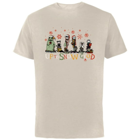 Disney Nightmare Before Christmas Up to SNOW Good Nutcracker - Short Sleeve Cotton T-Shirt for Adults - Customized-Natural
