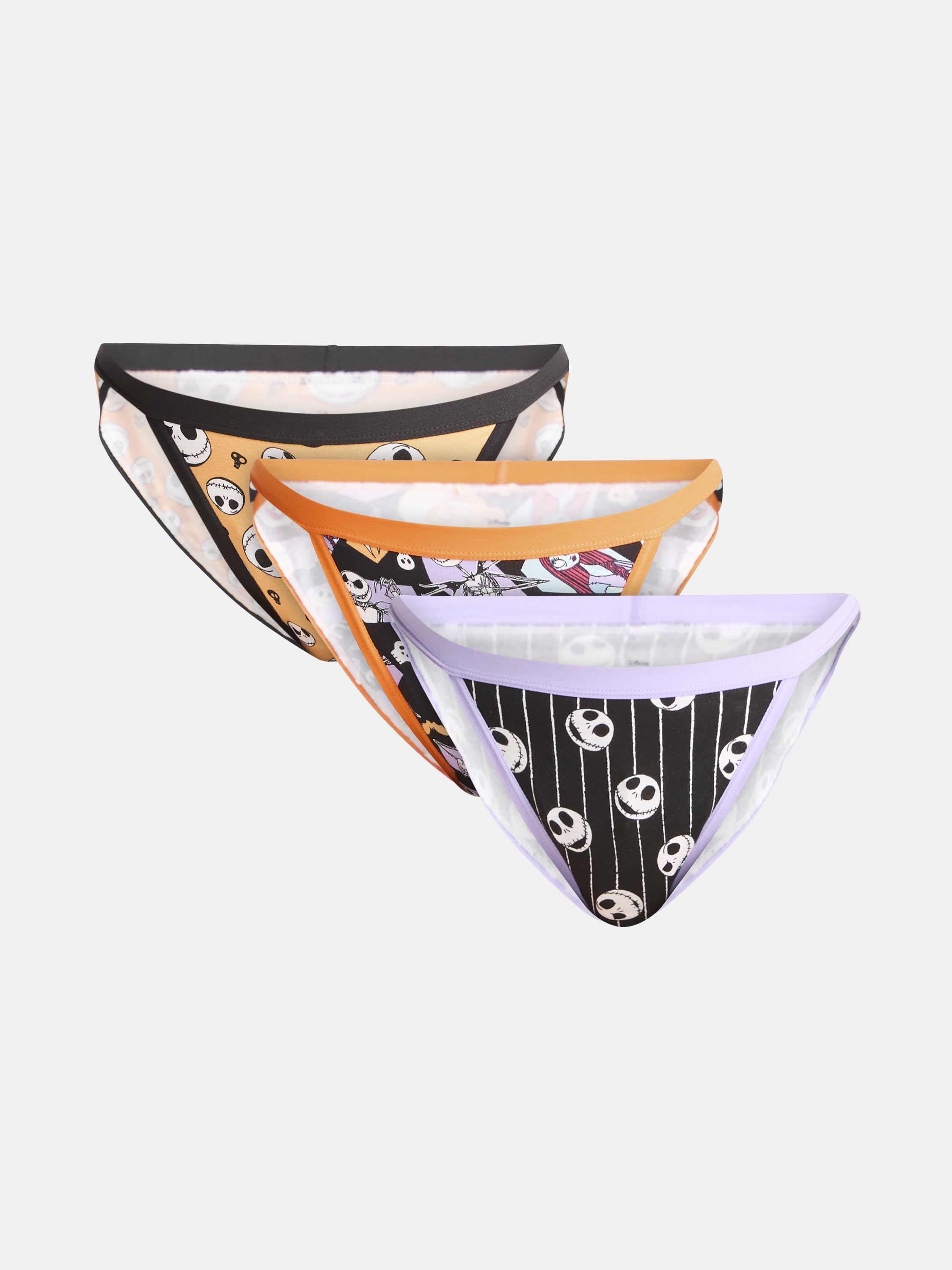 Disney Nightmare Before Christmas Women's Halloween Bikini Panties, 3-Pack, Sizes S-XXL