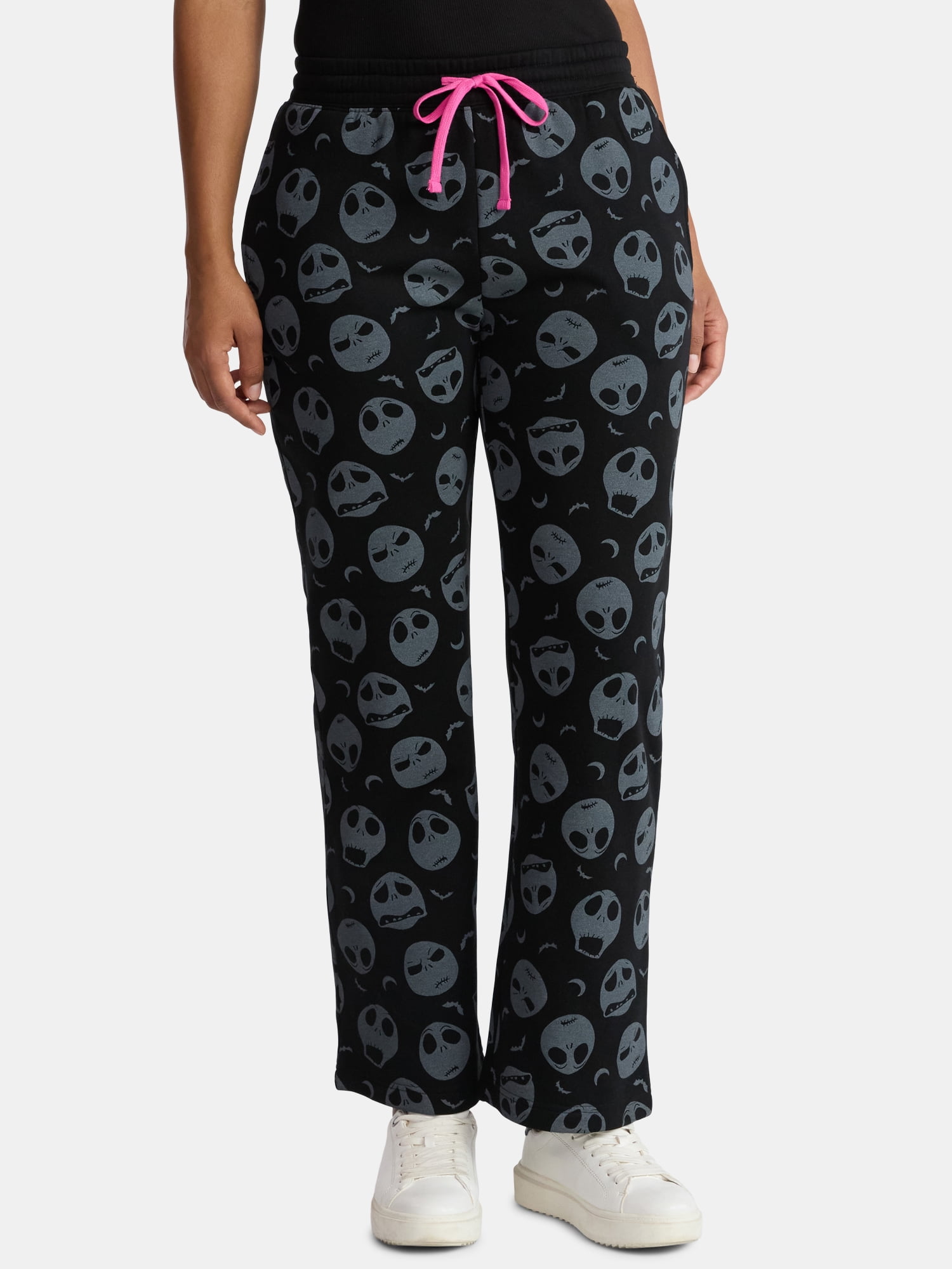 Disney Nightmare Before Christmas Women's Graphic Print Fleece Jogger Pants, Sizes XXS-XXL