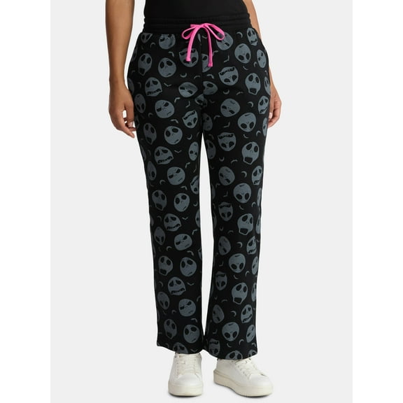 Disney Nightmare Before Christmas Women's Graphic Print Fleece Jogger Pants, Sizes XXS-XXL