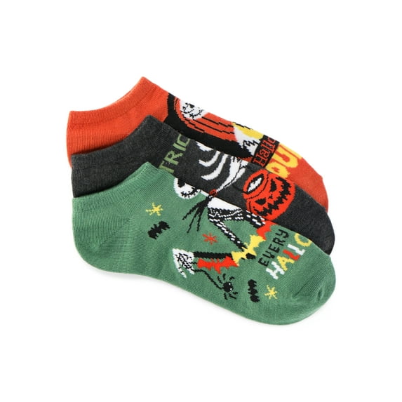 Disney Nightmare Before Christmas, Women's Halloween No-Show Socks, 3-Pack, Size 4-10