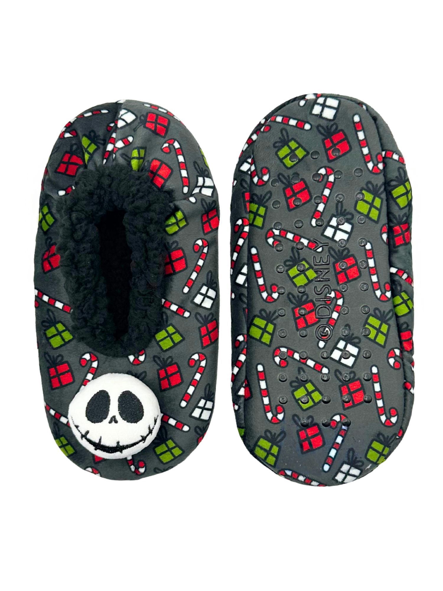 Disney Nightmare Before Christmas Women's Holiday Fuzzy Babba 3D Slipper Socks, 1-Pack, Size 7-9.5
