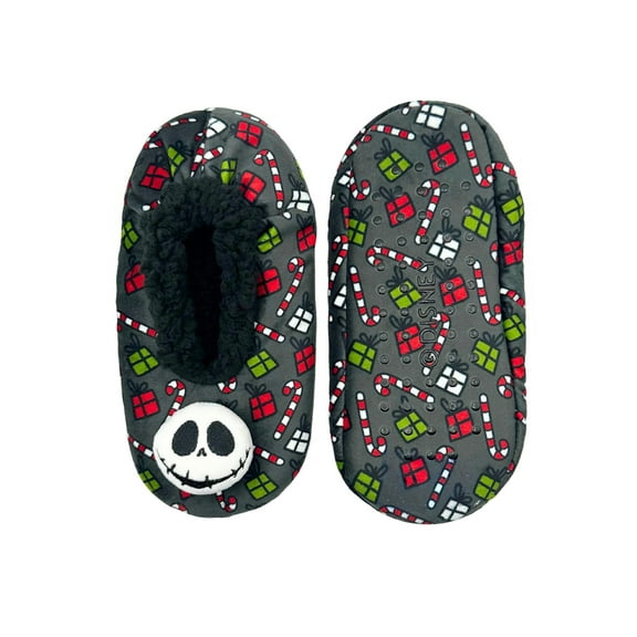 Disney Nightmare Before Christmas Women's Holiday Fuzzy Babba 3D Slipper Socks, 1-Pack, Size 7-9.5