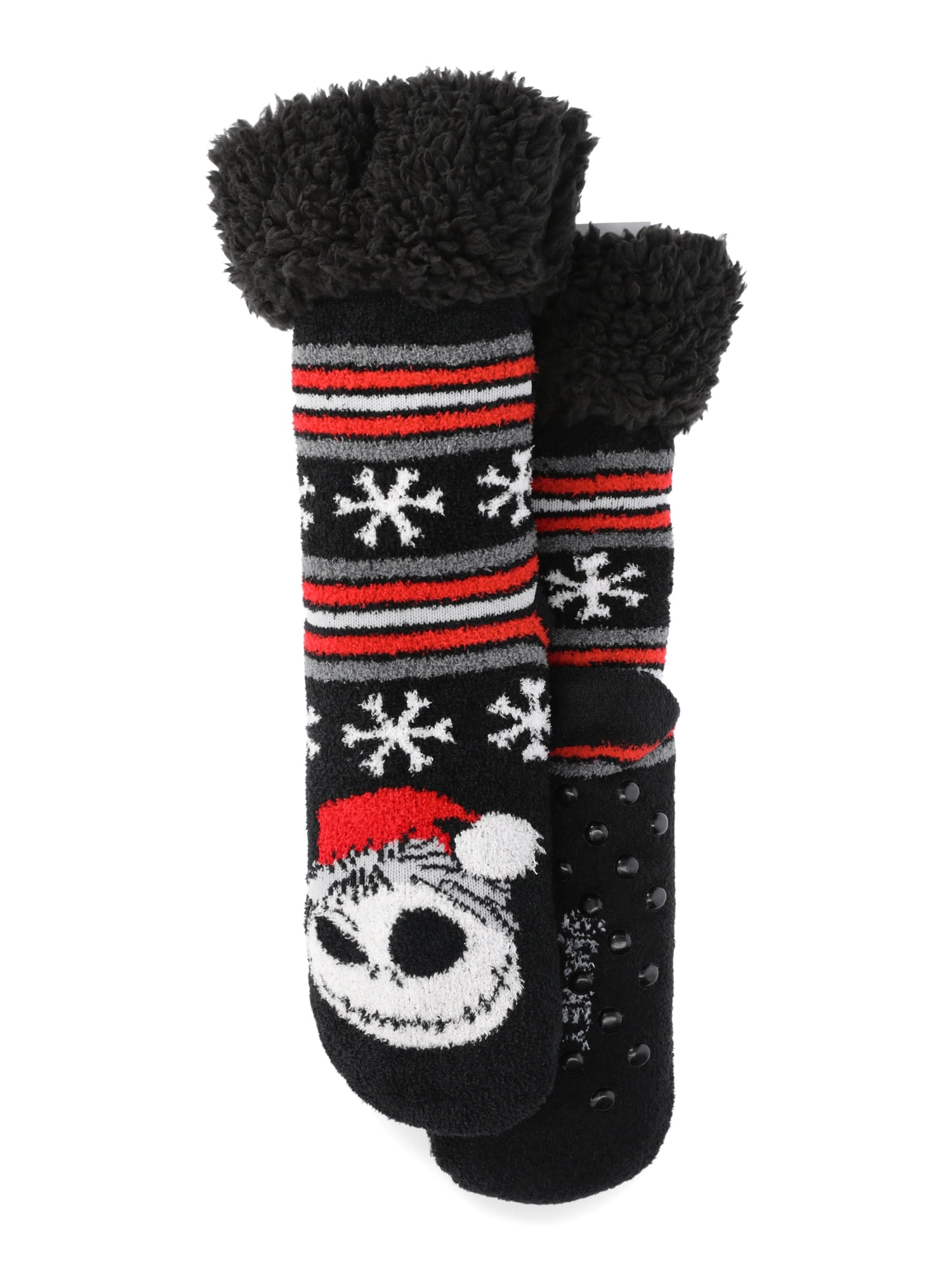 Disney Nightmare Before Christmas Women's Holiday Slipper Socks, 1Pack