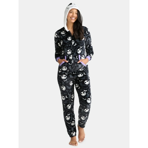 Disney Nightmare Before Christmas Women's Jack Skellington Graphic Union Suit, Sizes XS-3X