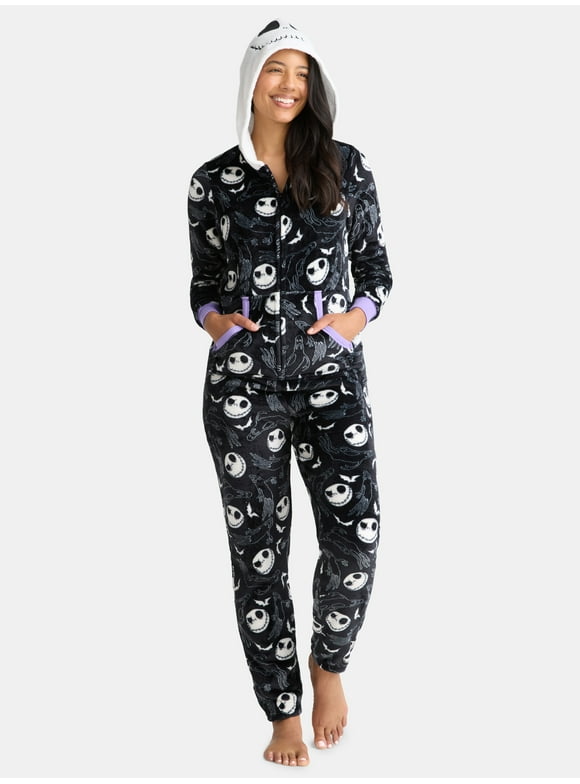 Nightmare Before Christmas Women's Jack Skellington Graphic Union Suit, Sizes XS-3X