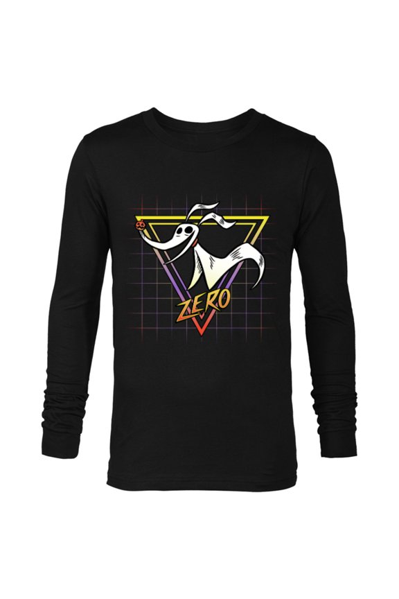 Disney Nightmare Before Christmas Zero Retro 90s - Long Sleeve T-Shirt for Men - Customized-Black