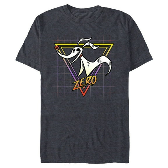 Disney Nightmare Before Christmas Zero Retro 90s - Short Sleeve Blended T-Shirt for Adults - Customized-Navy Heather