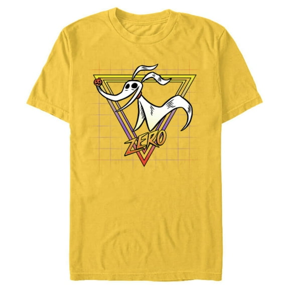 Disney Nightmare Before Christmas Zero Retro 90s - Short Sleeve Blended T-Shirt for Adults - Customized-Yellow