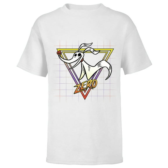 Disney Nightmare Before Christmas Zero Retro 90s - Short Sleeve T-Shirt for Kids - Customized-White