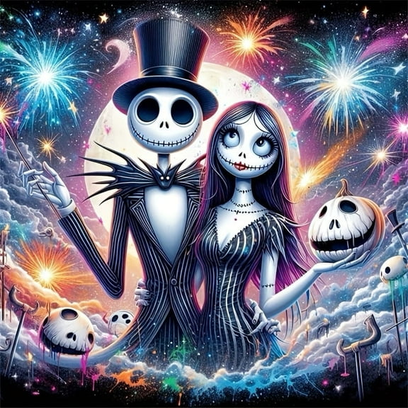 5D DIY Diamond Painting Kit, Anime Theme, Round Full Drill Canvas Embroidery Mosaic Artwork, Home Wall Decor Craft Gift