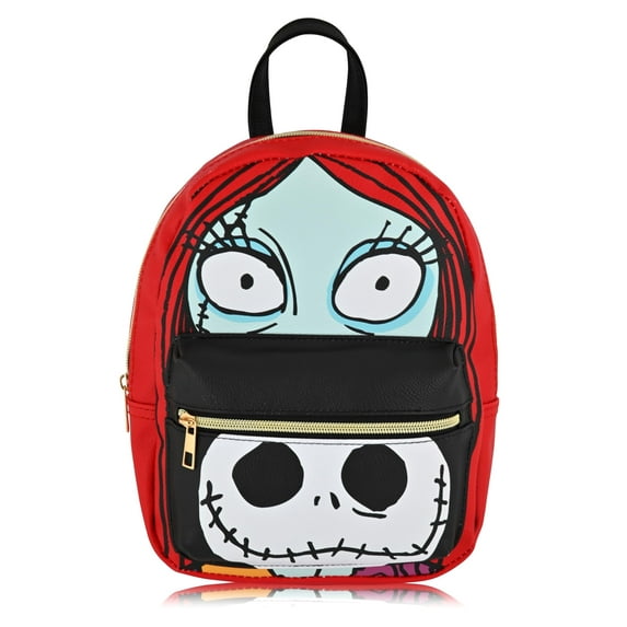 Disney Nightmare Before Christmas Backpack for Men, Women, Unisex | Cute PU Leather 10" Jack Skellington Mini Backpack Purse Shoulder Purse | Jack and Sally Bag and Jack and Sally Accessories