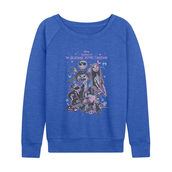 Disney - Nightmare Flowers - Women's French Terry Long Sleeve Pullover