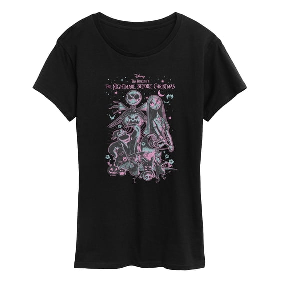Disney - Nightmare Flowers - Women's Short Sleeve Graphic T-Shirt