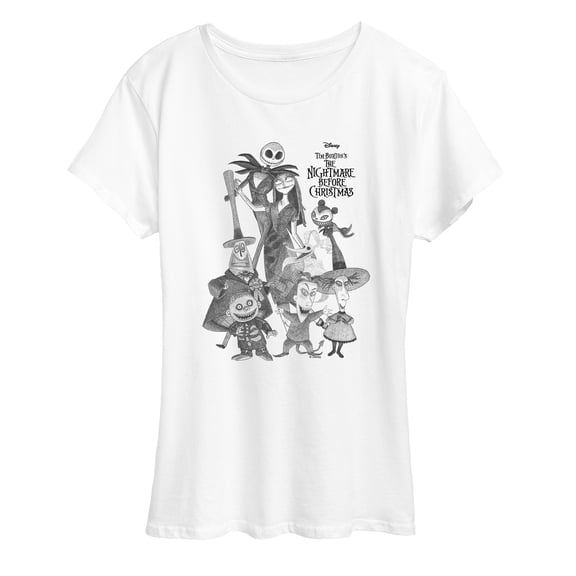 Disney - Nightmare Group - Women's Short Sleeve Graphic T-Shirt