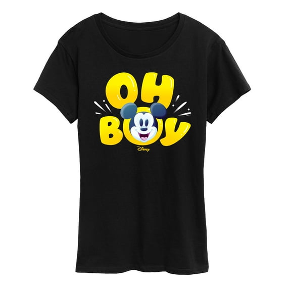 Disney - Oh Boy Mickey Face - Women's Short Sleeve Graphic T-Shirt