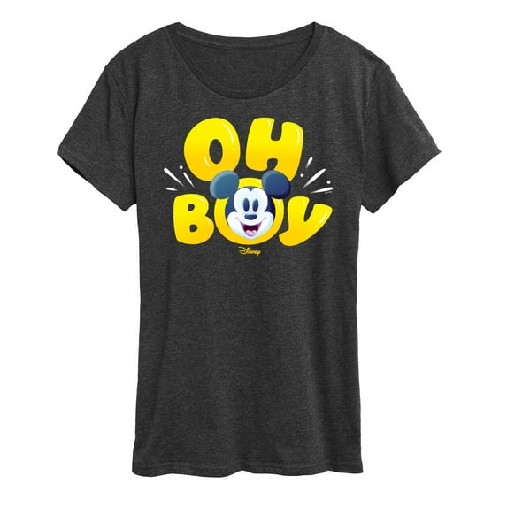 Disney - Oh Boy Mickey Face - Women's Short Sleeve Graphic T-Shirt