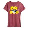 thumbnail image 1 of Disney - Oh Boy Mickey Face - Women's Short Sleeve Graphic T-Shirt, 1 of 5