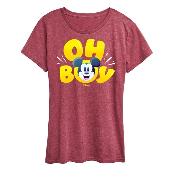 Disney - Oh Boy Mickey Face - Women's Short Sleeve Graphic T-Shirt