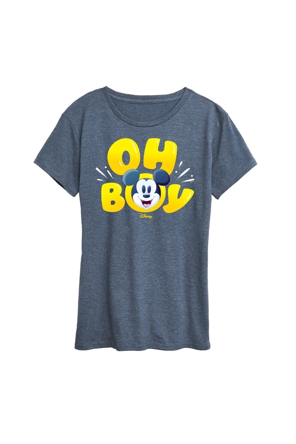- Oh Boy Mickey Face - Women's Short Sleeve Graphic T-Shirt