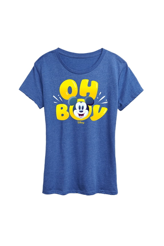 - Oh Boy Mickey Face - Women's Short Sleeve Graphic T-Shirt