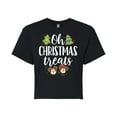 thumbnail image 1 of Disney - Oh Christmas Treats - Juniors Cropped Cotton Blend T-Shirt, 1 of 5