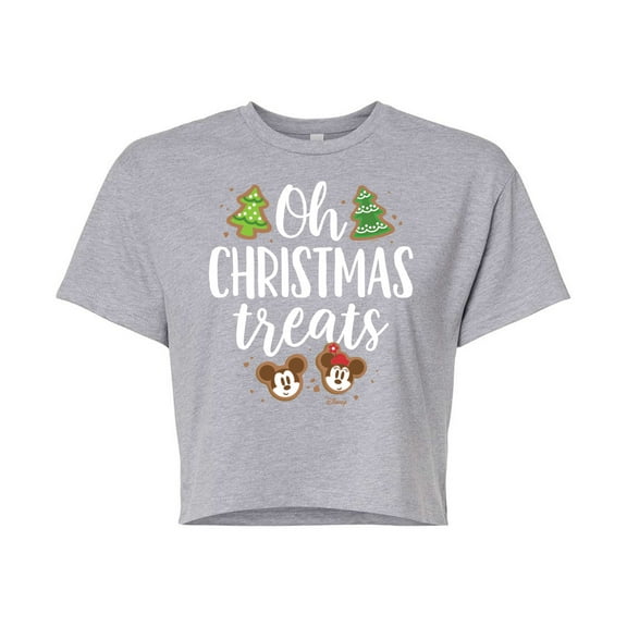 Disney - Oh Christmas Treats - Juniors Cropped Cotton Blend T-Shirt