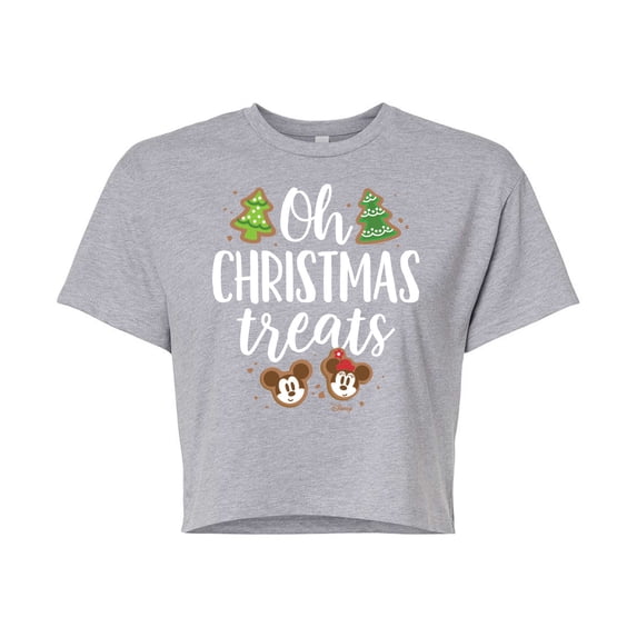 Disney - Oh Christmas Treats - Juniors Cropped Cotton Blend T-Shirt