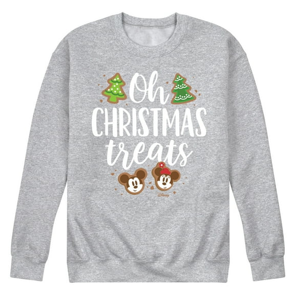 Disney - Oh Christmas Treats Mickey And Minnie - Men's Crew Fleece Sweatshirt Sweatshirt