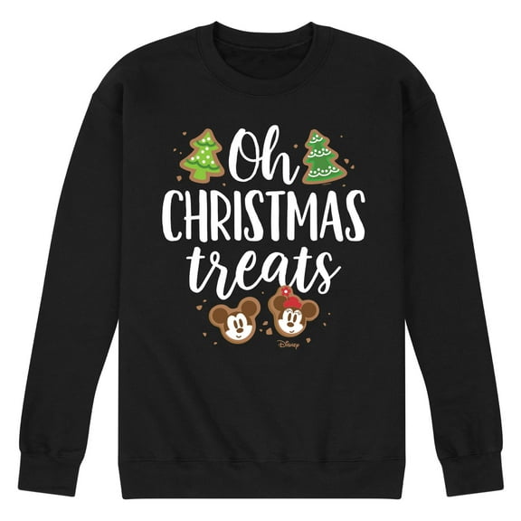 Disney - Oh Christmas Treats Mickey And Minnie - Men's Crew Fleece Sweatshirt Sweatshirt