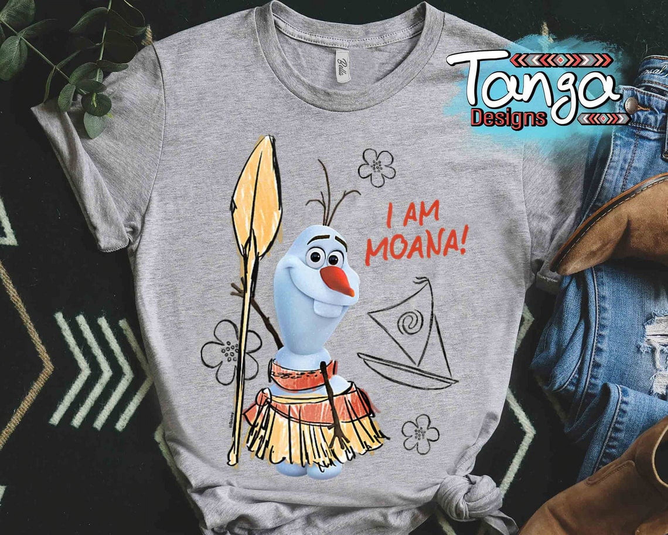 Disney Olaf I Am Moana Presents Moana Costume Sketch TShirt, WDW Magic