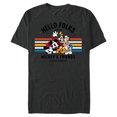 thumbnail image 1 of Disney Original Mickey & Friends Hello Folks Retro Vintage - Short Sleeve Blended T-Shirt for Adults - Customized-Dark Heather, 1 of 5