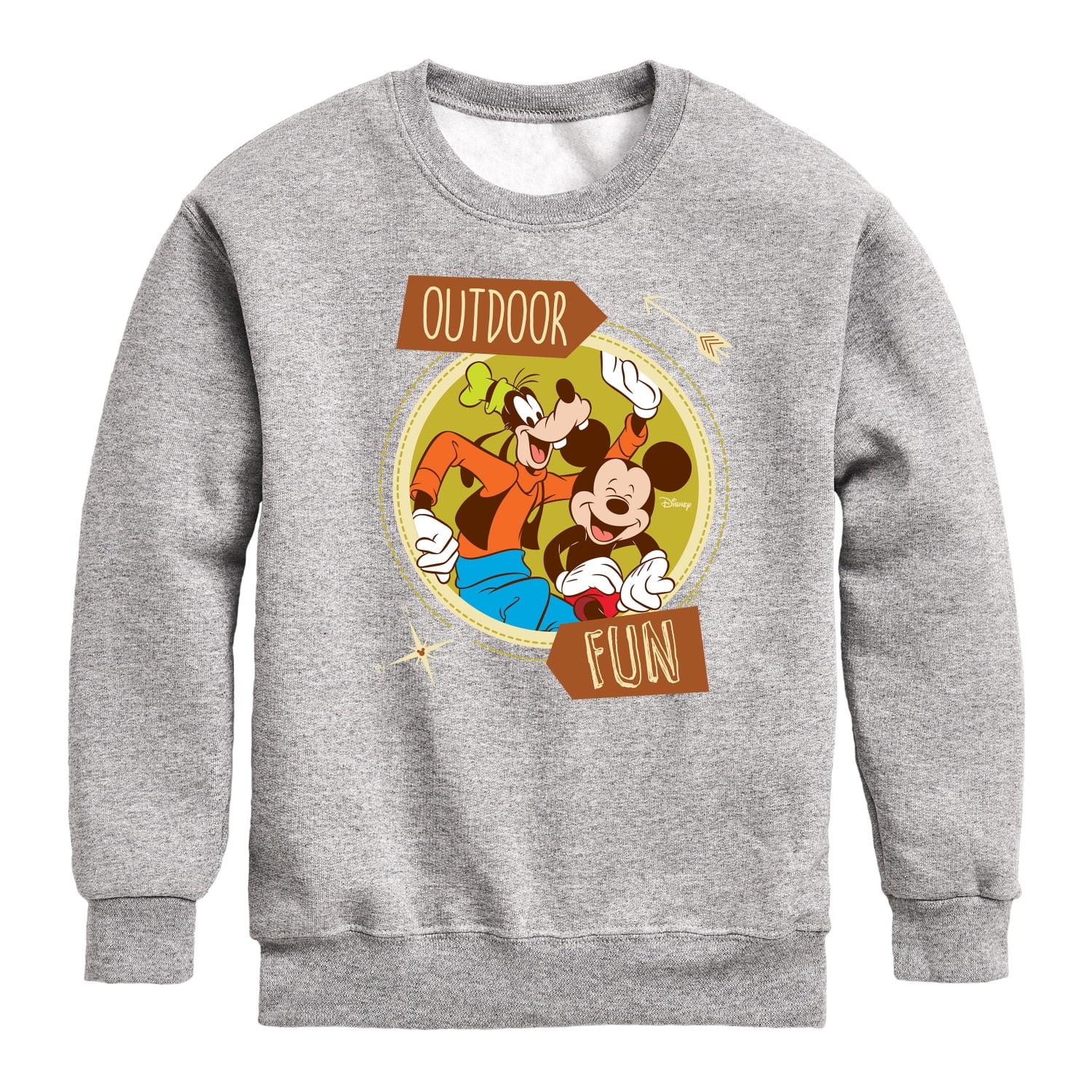 Disney - Mickey & Goofy - Outdoor Fun - Youth Crewneck Fleece 